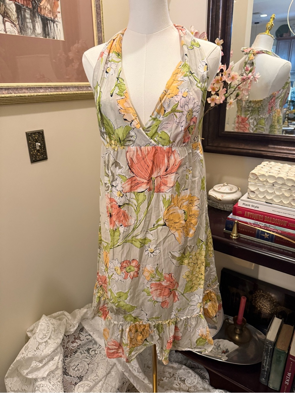 Tommy Bahama Floral Halter Mini Dress